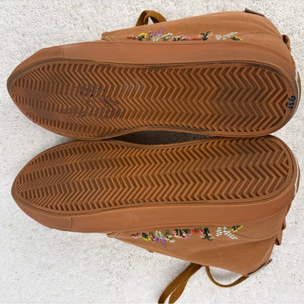 BANGS Sahara Sand Floral High Top Sneakers-Unisex Fit-Sizes: 7(M) 8.5(W) - Picture 5 of 9